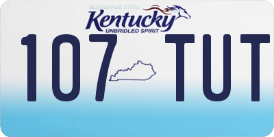 KY license plate 107TUT