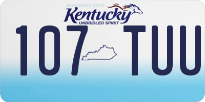 KY license plate 107TUU