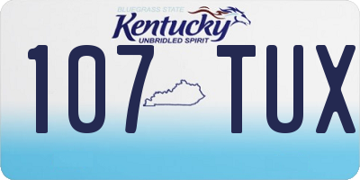 KY license plate 107TUX