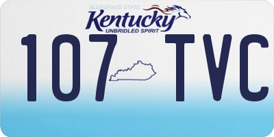 KY license plate 107TVC