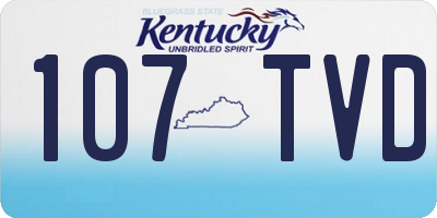 KY license plate 107TVD