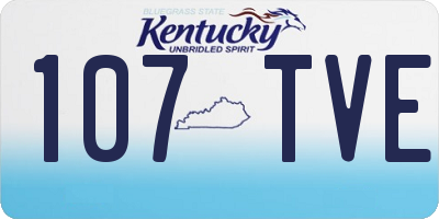 KY license plate 107TVE