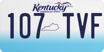 KY license plate 107TVF