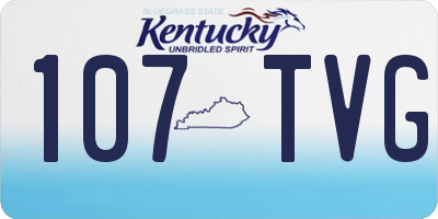 KY license plate 107TVG