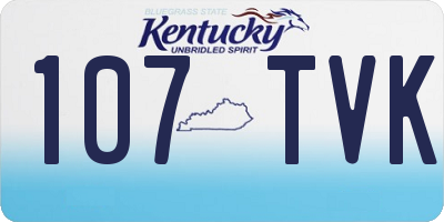 KY license plate 107TVK