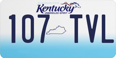 KY license plate 107TVL