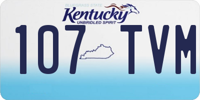 KY license plate 107TVM