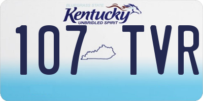 KY license plate 107TVR