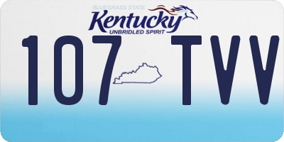 KY license plate 107TVV