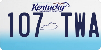 KY license plate 107TWA