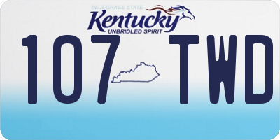 KY license plate 107TWD