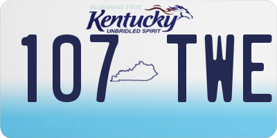 KY license plate 107TWE