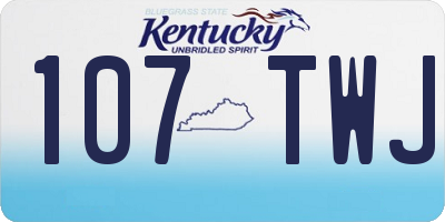 KY license plate 107TWJ