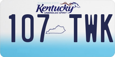 KY license plate 107TWK