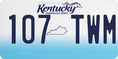KY license plate 107TWM