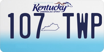 KY license plate 107TWP