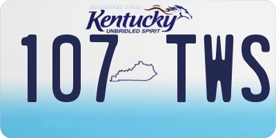 KY license plate 107TWS