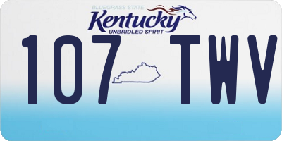 KY license plate 107TWV