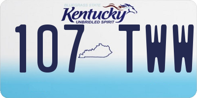 KY license plate 107TWW