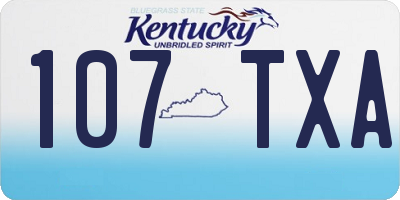 KY license plate 107TXA