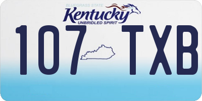 KY license plate 107TXB