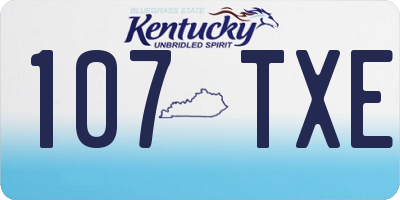 KY license plate 107TXE