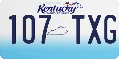 KY license plate 107TXG