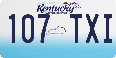 KY license plate 107TXI
