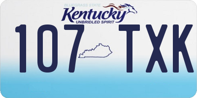 KY license plate 107TXK