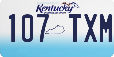 KY license plate 107TXM