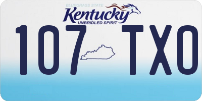 KY license plate 107TXO