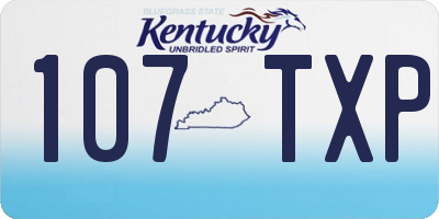 KY license plate 107TXP