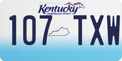 KY license plate 107TXW