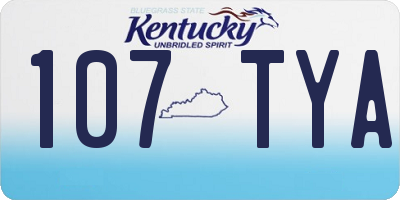 KY license plate 107TYA