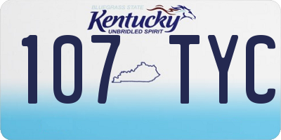 KY license plate 107TYC