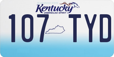 KY license plate 107TYD