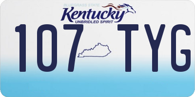 KY license plate 107TYG