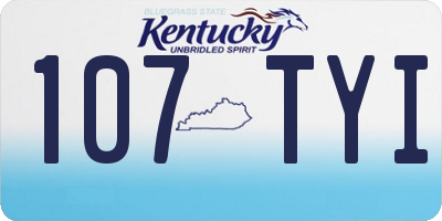 KY license plate 107TYI