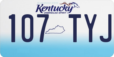 KY license plate 107TYJ