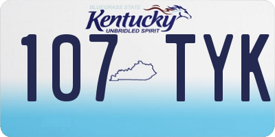 KY license plate 107TYK
