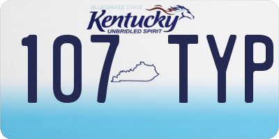 KY license plate 107TYP