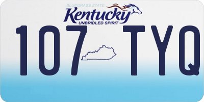KY license plate 107TYQ