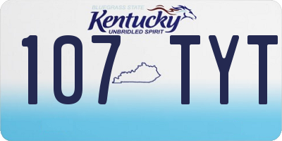 KY license plate 107TYT