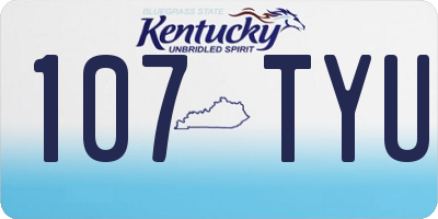 KY license plate 107TYU
