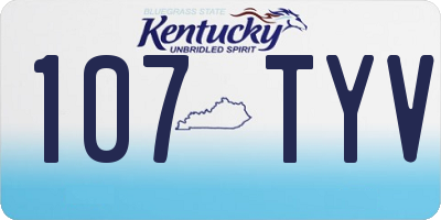 KY license plate 107TYV