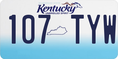 KY license plate 107TYW