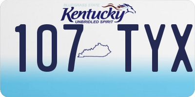 KY license plate 107TYX