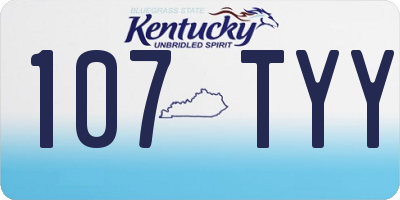 KY license plate 107TYY