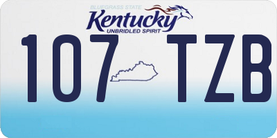 KY license plate 107TZB