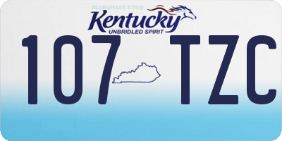 KY license plate 107TZC